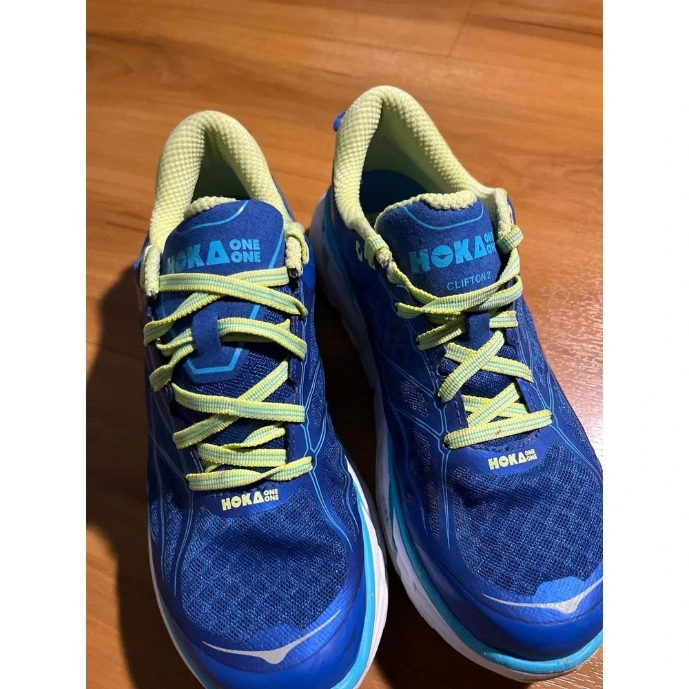Womens Hoka One One Clifton 2 Running Walking Lace Up Sneakers Shoes